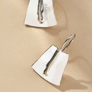 Anthropologie Mini Hammered Fan Drop Earrings